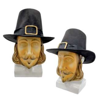 Thanksgiving (2023) Production Used (2) Pilgrim Hat & (2) Pilgrim Mask Set | VIP Fan Auctions
