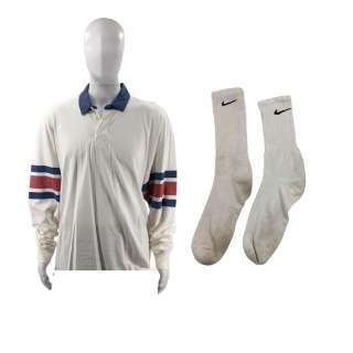 Lot #84: Saltburn Felix Catton (Jacob Elordi) Screen Worn Rugby Shirt & Socks Ch 11 Sc 25,178