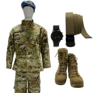 Snowpiercer Admiral Milius (Played By Clark Gregg) Screen Worn Army Fatiques, Patches, Belt, Boots, Hat & Watch Ep 407 | VIP Fan Auctions