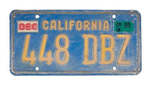 Columbo - Peugeot 403 Cabriolet License Plate Prop
