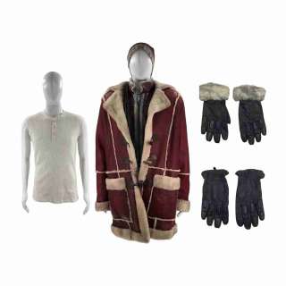 Red One Nick/Santa Claus Screen Worn Tactical Coat, Tactical Jacket, Sleeveless Henley Shirt, Tactical Scarf, Tactical Santa Hat, Tactical Gloves W/Fur, Padded Gloves & Tactical Rope Ch 4 Sc 120pt1-122 | VIP Fan Auctions