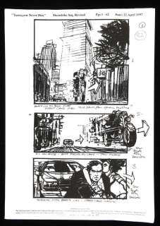James Bond - Tomorrow Never Dies (1997). Storyboard for the motorbike sequence in the Pierce… | Ewbank’s