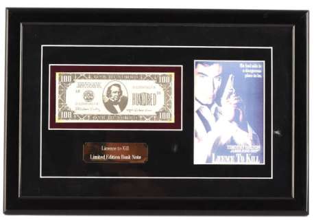 James Bond Licence to Kill (1987) Limited Edition 100 Dollar prop bill, from the film, 42 of 100,… | Ewbank’s