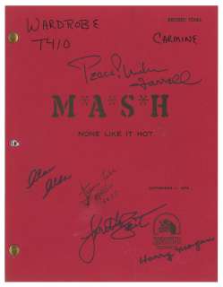 Lot #7422 - MASH Cast-signed Script