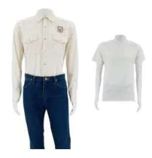 Eddington Joe (Joaquin Phoenix) Screen Worn Button-Up Shirt, Undershirt & Jeans Ch 11 Sc 88-104 | VIP Fan Auctions