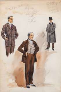 Lot 328 - Charles Chaplin ‘Henri Verdoux‘ costume sketch by Drew Tetrick for Monsieur Verdoux.