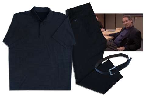 James Spader Screen-Worn Wardrobe From ’’The Office’’ -- Ermenegildo Zegna Polo Shirt, Pants & Belt -- With a COA From NBC Universal | Nate Sanders