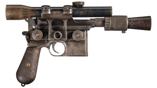 Star Wars - Lot #1247 - Documented Mauser Broomhandle “DL-44 Heavy Blaster Pistol” Prop - Incredibly Historic, Iconic, and Well Documented: The Only Surviving “DL-44 Heavy Blaster Pistol” Originally Used by Harrison Ford Starring as Han Solo in Filming and Promotion of the 1977 Epic "Star Wars: Episode IV - A New Hope"