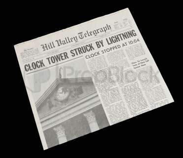 Back to the Future Hill Valley "Clock Tower" Newspaper | The Prop Block