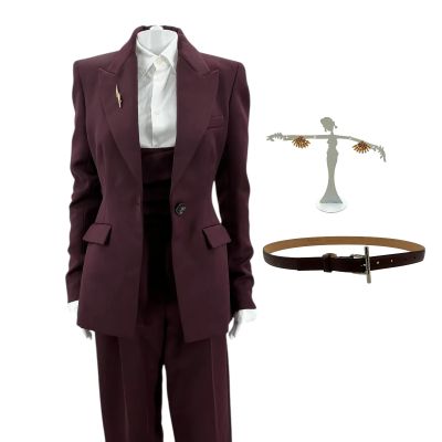 Relationship Goals Leah Caldwell Screen Worn 3 Piece Suit, Shirt, Belt, Broach & Earrings Ch 2 Sc Multiple | VIP Fan Auctions