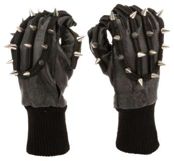 Lot 303 - Rollerball (2) original iconic skater‘s gloves with multiple metallic spiked studs.