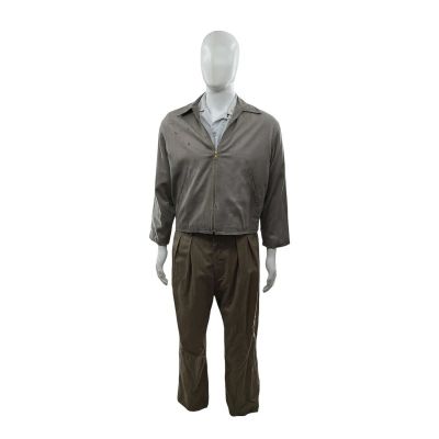 Lot 13: Marty Supreme Mitch Screen Worn Stunt Double Jacket, Pants & Button-Up Shirt | VIP Fan Auctions