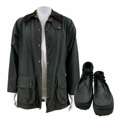 Lot 53: The Drama Charlie Screen Worn Coat, T-Shirt & Shoes Ch 3 Sc 3 | VIP Fan Auctions