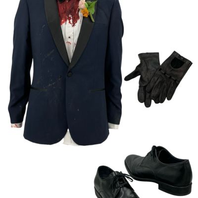 Lot 202: Poker Face Season 2 Iguana (Justin Theroux) Screen Worn Jacket, Button-Up Shirt, Bow Tie, Gloves & Shoes Ch 1 Sc 36 Ep 212 | VIP Fan Auctions