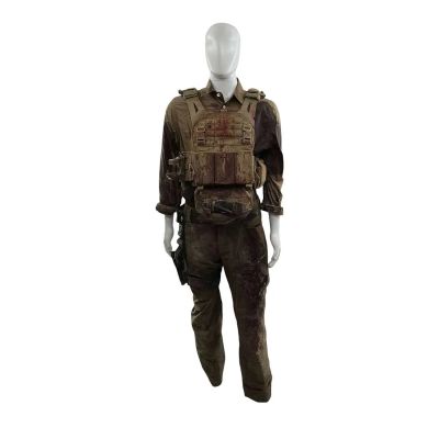 Lot #14: Tom Clancy’s Jack Ryan Ghost War Liam Crown Screen Worn Shirt, T-Shirt, Trousers, Belt, Tactical Vest & Prop, Plastic Leg Holster Ch 6 Sc 279 Stage 1