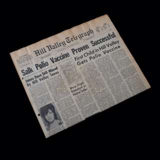 Back To The Future - 1955 Hill Valley Telegraph Newspaper – A415 | Icons of Pop Culture