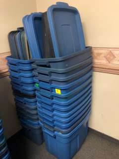 Group of 24 rubber made plastic storage bins w/ 24 lids (From the superhero show) | Direct Liquidation