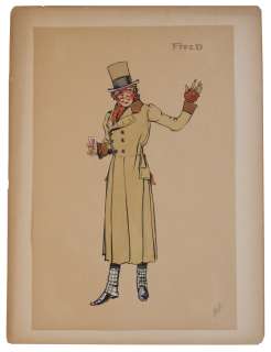 Oscar Winning Costume Designer, Arlington Valles Original Sketch From the 1938 Film ’’A Christmas Carol’’ | Nate Sanders