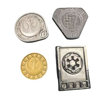 Star Wars The Mandalorian (2019-) & The Book of Boba Fett (2021-) Set of 4 New Republic Credit Coins | Hanlin Auction Service