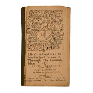 A Baby LeRoy personal script of Alice in Wonderland | Bonhams