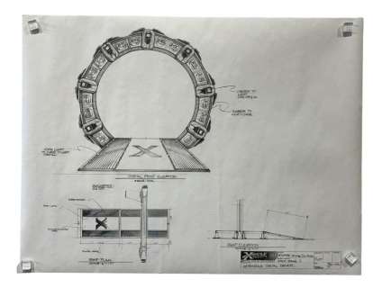 Stargate SG-1 (1997-2007) - Production Blueprint "Wormhole Portal Device" Season 5 | Hanlin Auction Service