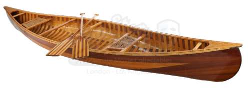 FRIENDS - Lot 11 - Joey Tribbiani and Chandler Bing‘s Wood Canoe and Two Paddles