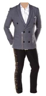 Lot 453 - "Kurt" sports coat and black safety pin pants ensemble.