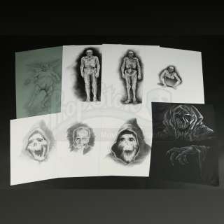 THE FREIGHTENERS (1996) - Lot 802 - Hand-Drawn Concept Art by Glen Eisner and Rick Baker