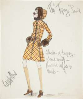 Edith Head Signed Topaz Costume Design Drawing.... | Heritage