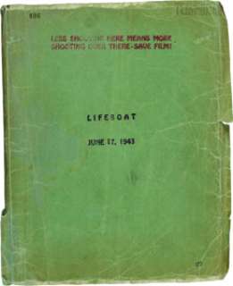 A Script from the Alfred Hitchcock Film "Lifeboat." | Heritage