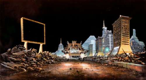 The Running Man Promotional Art Matte Painting (TriStar, 1987). | Heritage