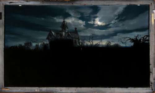 Michael Jackson Ghosts Matte Painting of "Mansion at Night" (MJJ Productions, 1996). | Heritage