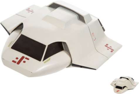 Set of (2) Visitor Sky Fighter Filming Miniatures (Large-scale & Small-scale) from V (Warner...