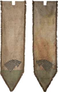 House Stark Group of (9) Banners from Game of Thrones (HBO® Original 2011-2019). (Total: 9 Items) | Heritage