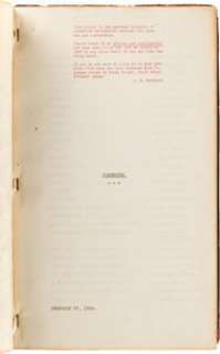 Cleopatra (Paramount, 1934), Cecil B. DeMille’s Personal Script with Bookplate. | Heritage