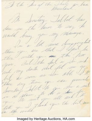 Marilyn Monroe Handwritten Letter Signed to US Air Force Troops Stationed in Thule, Greenland. | Heritage
