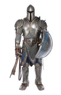 WARCRAFT (2016) - Lot 395 - Alliance Foot Soldier Armour with Sword, Hand Cannon and Shield