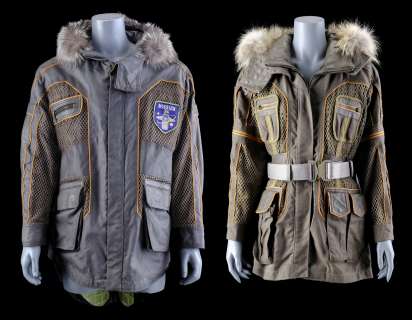 Lost in Space (2018-2021) | John Robinson (Toby Stephens) and Maureen Robinson Stunt Cold Weather Jackets with Mission 24 Patches | Propstore