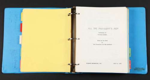 E. Darrell Hallenbeck’s script and production bible for All the President’s Men | Profiles in History