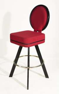 Lot 708 - Las Vegas Casino Style Red Round Back Barstool