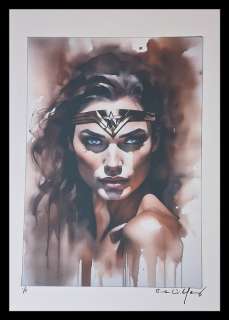 Wonder Woman - watercolor edition by Emma Wildfang - Large size | Catawiki