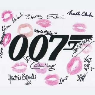 James Bond - Signed and Kissed by 10 Bond Girls!