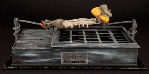 James & the Giant Peach Centipede puppet on rack | Profiles in History