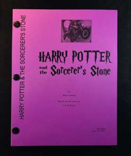 Harry Potter and the Sorcerer’s Stone - Original Script from the Production Company - April 19, 2001 | Catawiki