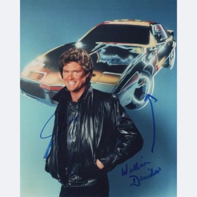 Knight Rider - Signed by David Hasselhoff (Michael Knight) and William Daniels (KITT) | Catawiki