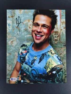 Fight Club - Brad Pitt - Signed 8x10 Photo - Beckett COA (X00719) | Catawiki