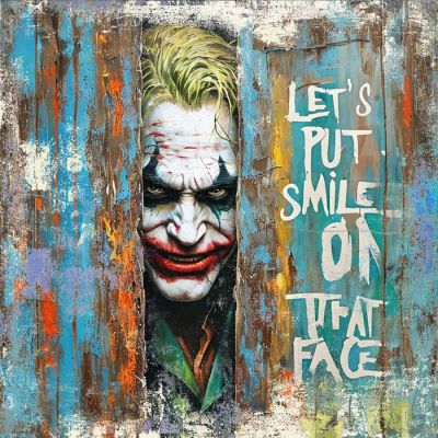 Original Luc Best - "Joker - Let´s put smile......." | Catawiki