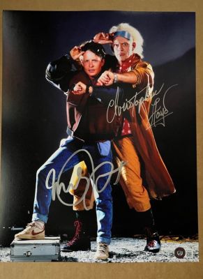 Back to the Future - Michael J. Fox & Christopher Lloyd signed - with Coa beckett&JSA - 11x14 | Catawiki