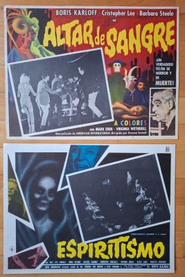 HORROR MOVIES - Boris Karloff, Christopher Lee... - Curse of the Crimson Altar (ALTAR DE SANGRE) + ESPIRITISMO - Boris Karloff, Christopher Lee... - 1960s | Catawiki