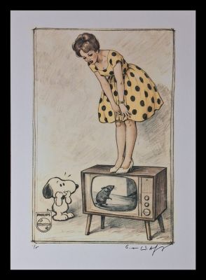 Emma Wildfang - Snoopy“Television Trouble”-Remixed Icons-after„Philips Advertising" | Catawiki